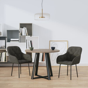 vidaXL Eetkamerstoelen 2 st fluweel donkergrijs