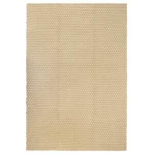 vidaXL Vloerkleed rechthoekig 120x180 cm katoen naturel