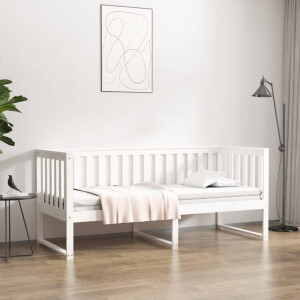 vidaXL Slaapbank zonder matras 80x200 cm massief grenenhout wit