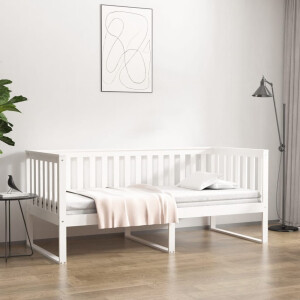 vidaXL Slaapbank zonder matras 90x190 cm massief grenenhout wit