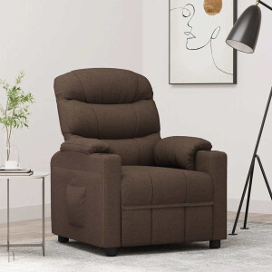 vidaXL Relaxfauteuil donkerbruine stof