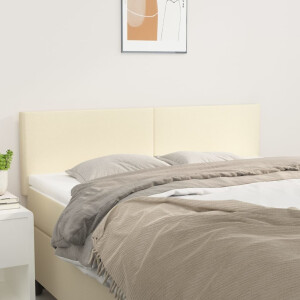 vidaXL Hoofdborden 144x5x78/88 cm kunstleer crèmekleurig