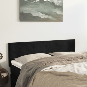 vidaXL Hoofdborden 2 st 72x5x78/88 cm fluweel zwart