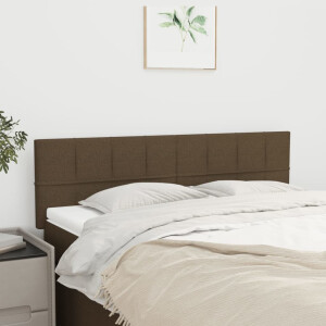 vidaXL Hoofdborden 2 st 72x5x78/88 cm stof donkerbruin