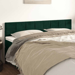 vidaXL Hoofdborden 2 st 90x5x78/88 cm fluweel donkergroen
