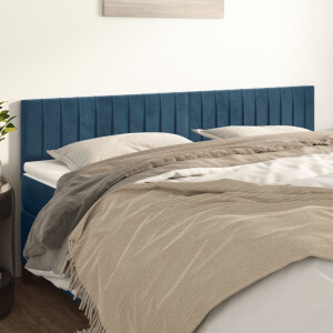 vidaXL Hoofdborden 2 st 80x5x78/88 cm fluweel donkerblauw