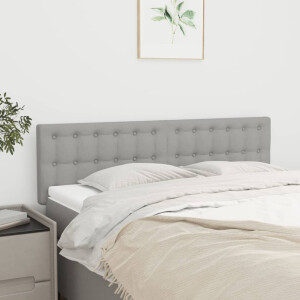 vidaXL Hoofdborden 2 st 72x5x78/88 cm stof lichtgrijs