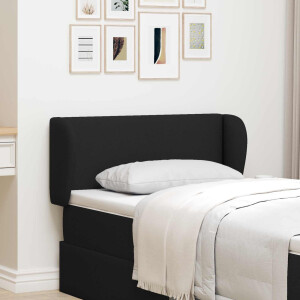 vidaXL Hoofdbord oor Zwart 40 x 23 x 6 cm Stof