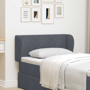 vidaXL Hoofdbord oor Dim Grijs 40 x 23 x 6 cm Fluweel