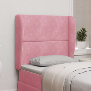 vidaXL Hoofdbord oor Roze 80 x 23 x 6 cm Fluweel