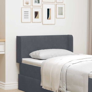 vidaXL Hoofdbord oor Grijs 40,5 x 40,5 x 4 cm Fluweel