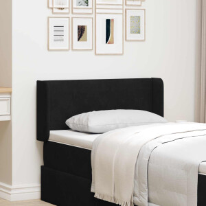 vidaXL Hoofdbord oor Zwart 40,5 x 40,5 x 4 cm Fluweel