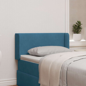 vidaXL Hoofdbord oor Blauw 40,5 x 40,5 x 4 cm Fluweel