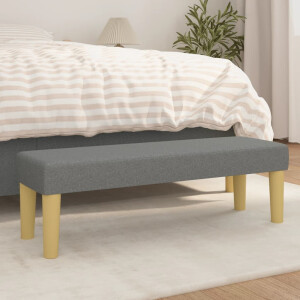 vidaXL Bankje 100x30x30 cm stof donkergrijs