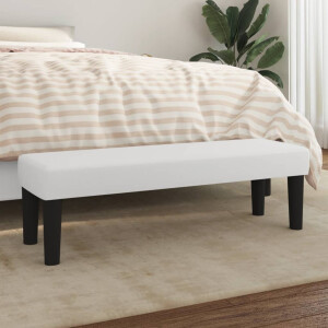 vidaXL Bankje 100x30x30 cm kunstleer wit