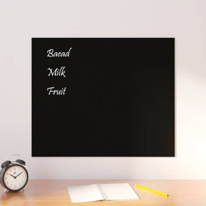 vidaXL Magneetbord voor aan de wand 60x50 cm gehard glas zwart