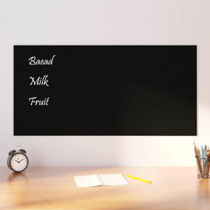 vidaXL Magneetbord voor aan de wand 100x50 cm gehard glas zwart