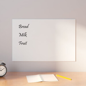 vidaXL Magneetbord wandgemonteerd 60x40 cm gehard glas wit