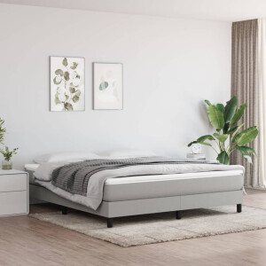 vidaXL Pocketveringmatras medium 180x200x20 cm stof lichtgrijs