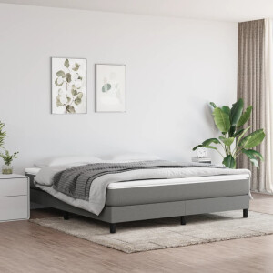 vidaXL Pocketveringmatras medium 180x200x20 cm stof donkergrijs