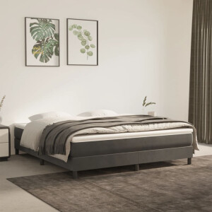 vidaXL Pocketveringmatras medium california king 183x213x20 cm fluweel grijs