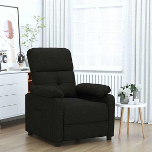 vidaXL Fauteuil verstelbaar stof zwart