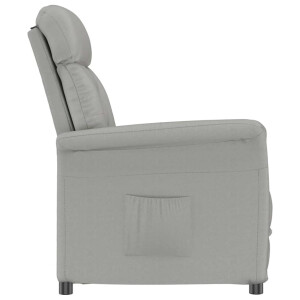 vidaXL Recliner Stoel Licht Grijs Lichtgrijs 70.5 x 96.5 x 95 cm Stof