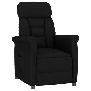 vidaXL Fauteuil Zwart Microvezel
