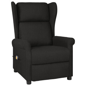 vidaXL Massagestoel stof zwart