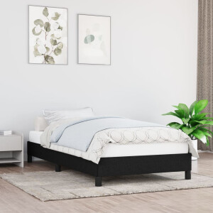 vidaXL Bedframe zonder matras 90x190 cm stof zwart