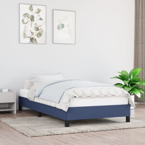 vidaXL Bedframe zonder matras 90x190 cm stof blauw