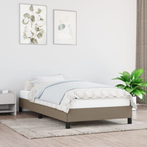 vidaXL Bedframe zonder matras 100x200 cm stof taupe