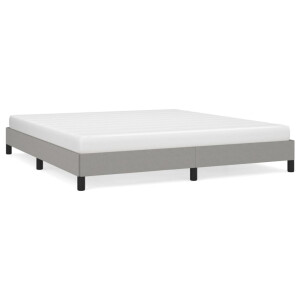 vidaXL Bedframe zonder matras stof lichtgrijs 160x200 cm