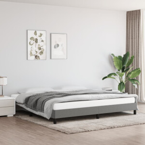 vidaXL Bedframe zonder matras stof donkergrijs 200x200 cm