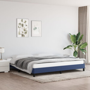 vidaXL Bedframe zonder matras stof blauw 200x200 cm
