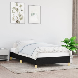 vidaXL Bedframe zonder matras 80x200 cm stof zwart