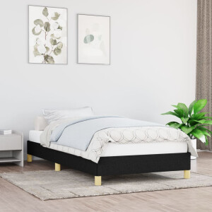 vidaXL Bedframe zonder matras 90x200 cm stof zwart