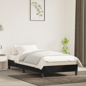 vidaXL Bedframe zonder matras 100x200 cm fluweel zwart