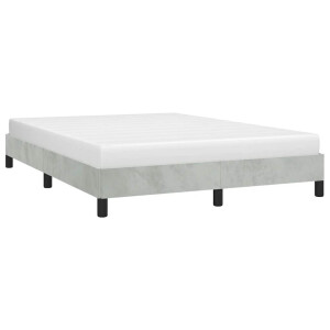 vidaXL Bedframe zonder matras lichtgrijs 152x203 cm Queen fluweel