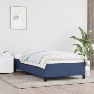 vidaXL Bedframe zonder matras 90x190 cm stof blauw