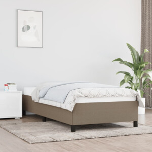 vidaXL Bedframe zonder matras 100x200 cm stof taupe