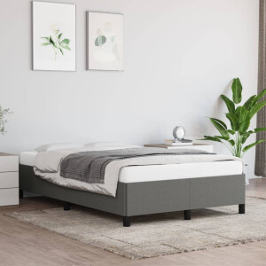 vidaXL Bedframe zonder matras 120x200 cm stof donkergrijs