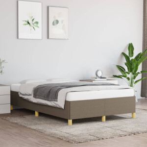 vidaXL Bedframe zonder matras 120x200 cm stof taupe