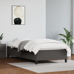 vidaXL Bedframe kunstleer grijs 100x200 cm