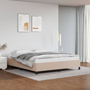 vidaXL Bedframe kunstleer cappuccinokleurig 160x200 cm