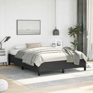 vidaXL Bedframe zonder matras zwart 152x203 cm Queen kunstleer