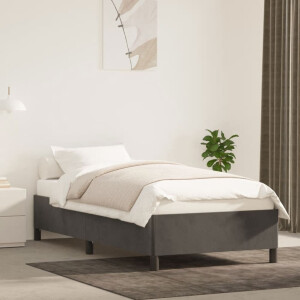 vidaXL Bedframe zonder matras 80x200 cm fluweel donkergrijs