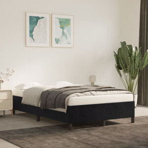 vidaXL Bedframe zonder matras 120x200 cm fluweel zwart