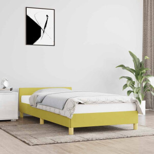 vidaXL Bedframe zonder matras 100x200 cm stof groen