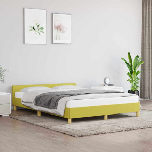 vidaXL Bedframe zonder matras 140x200 cm stof groen